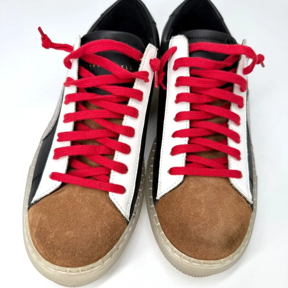 Oliver Cabell Low 1 One Metropolis EU 38 Red Black Italian Leather Sneaker Shoes